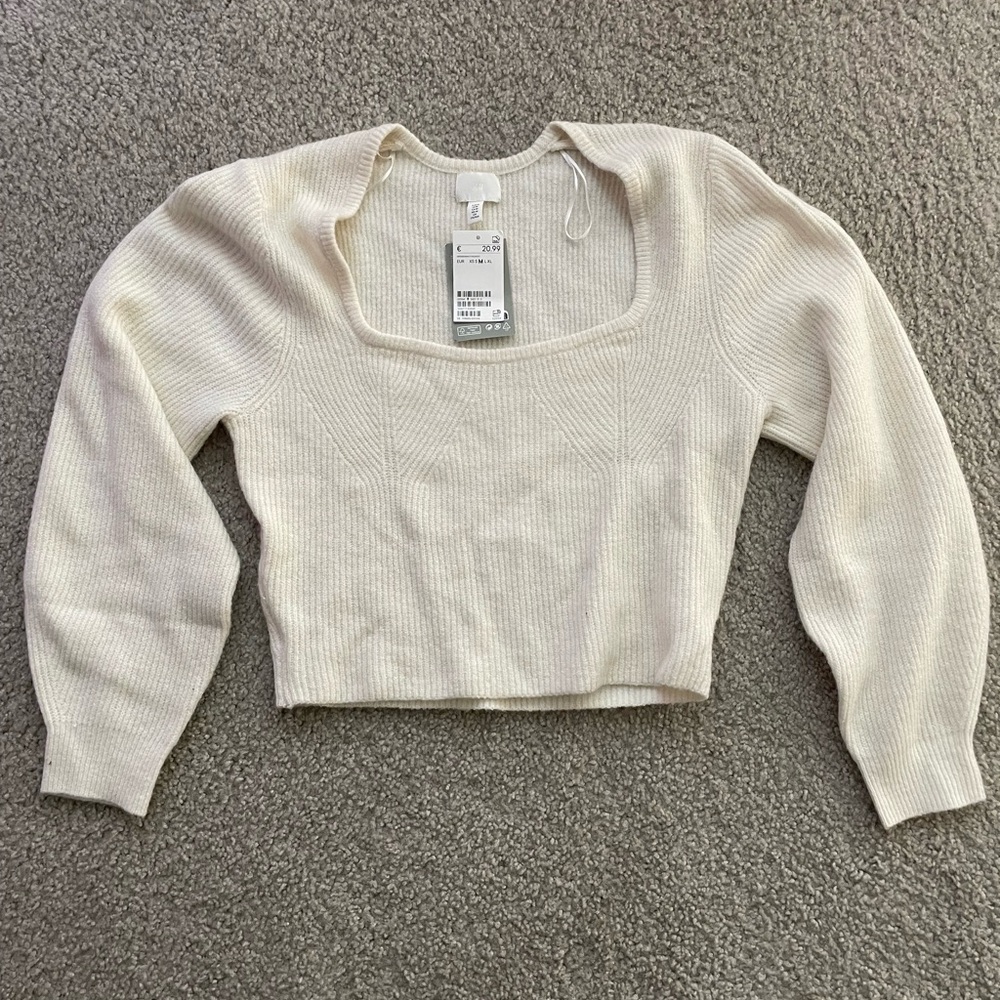 H&M Off-White Knit Sweater